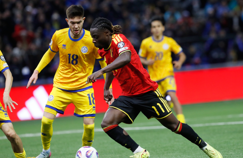 بلجيكا تتعثر أمام كازاخستان وتؤجل معركة حسم تأهلها لكأس العالم إلى الجولة الأخيرة