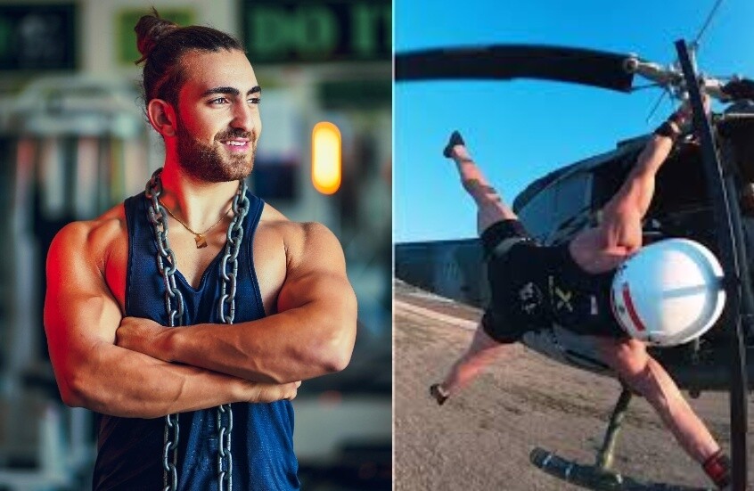 بالفيديو.. لبناني يدخل موسوعة غينيس للأرقام القياسية بحركة "العلم" على طوافة عسكرية