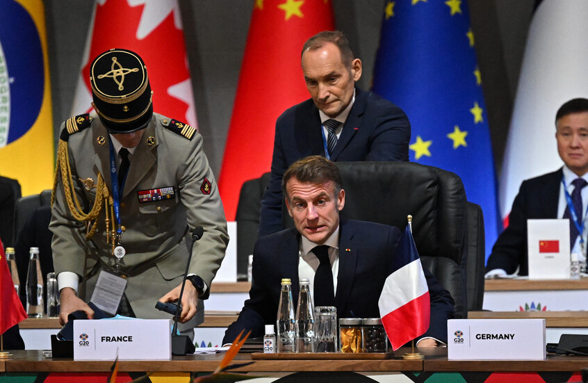 ماكرون: مجموعة العشرين تواجه خطر فقدان مبرر وجودها