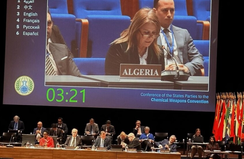 "حظر الأسلحة الكيميائية" تجدد عضوية الجزائر في مجلسها التنفيذي ممثلة لإفريقيا