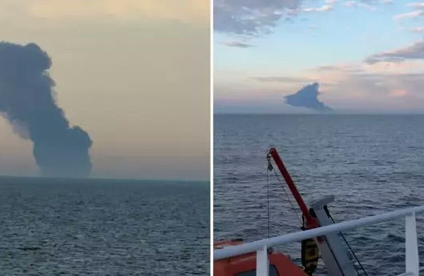 بالفيديو.. شاهد لحظة انفجار ناقلة النفط "كايروس" بالبحر الأسود