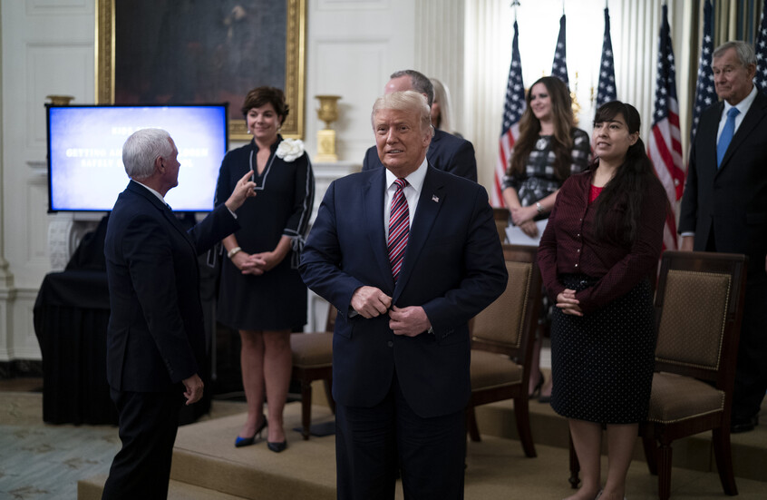 ترامب "يعمل بجد" مع حفيده اللبناني (صورة)