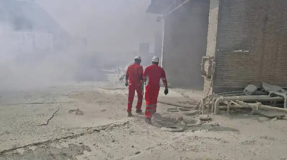 حريق في مصفاة نفط إيرانية (فيديو)