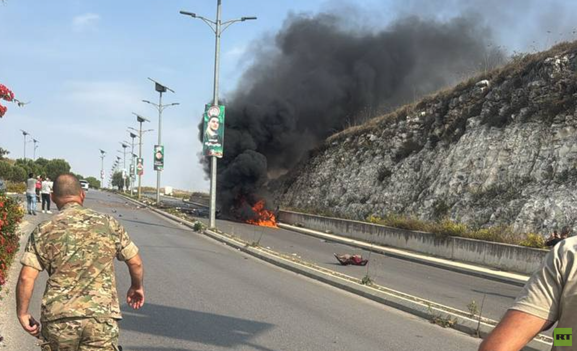 غارة اسرائيلية تستهدفت سيارة على طريق بلدة كفردجال جنوب لبنان