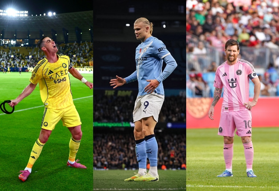 "الوحش" هالاند يرد على المقارنة مع ميسي ورونالدو