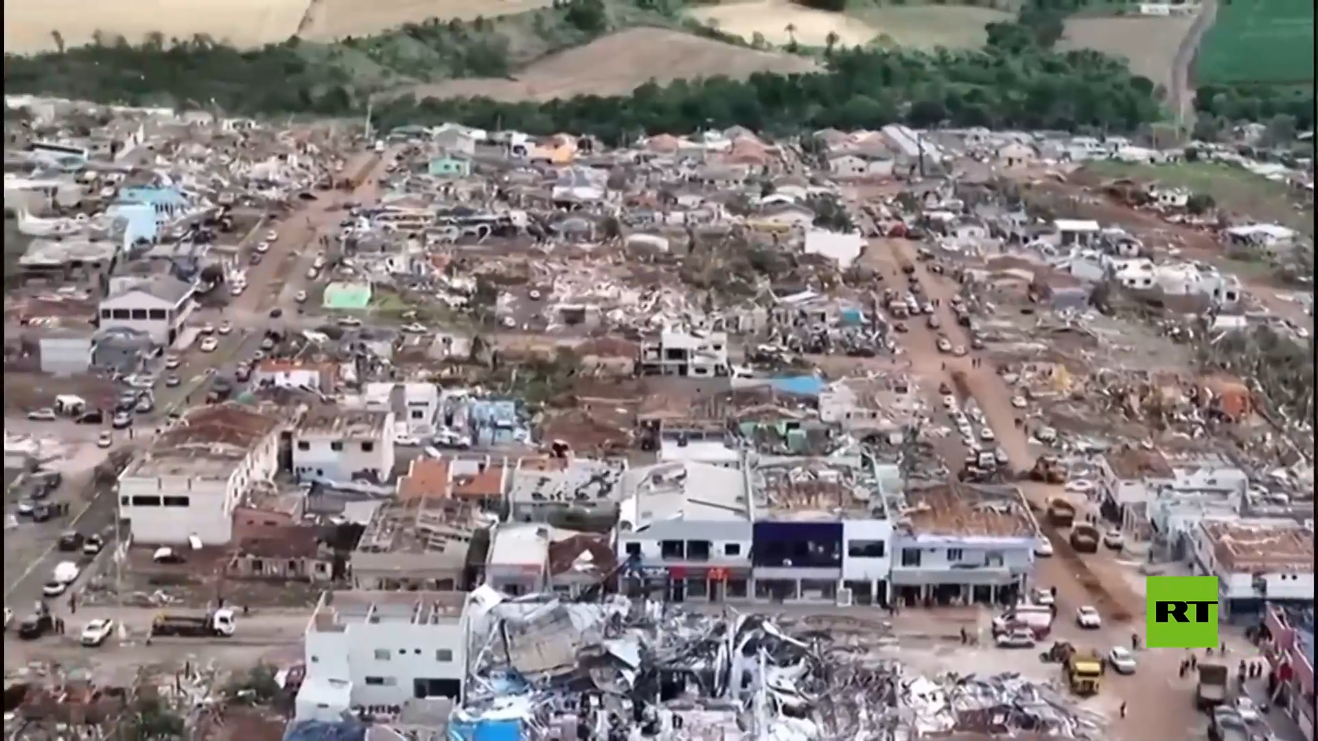 شاهد ما خلفه الإعصار في جنوب البرازيل