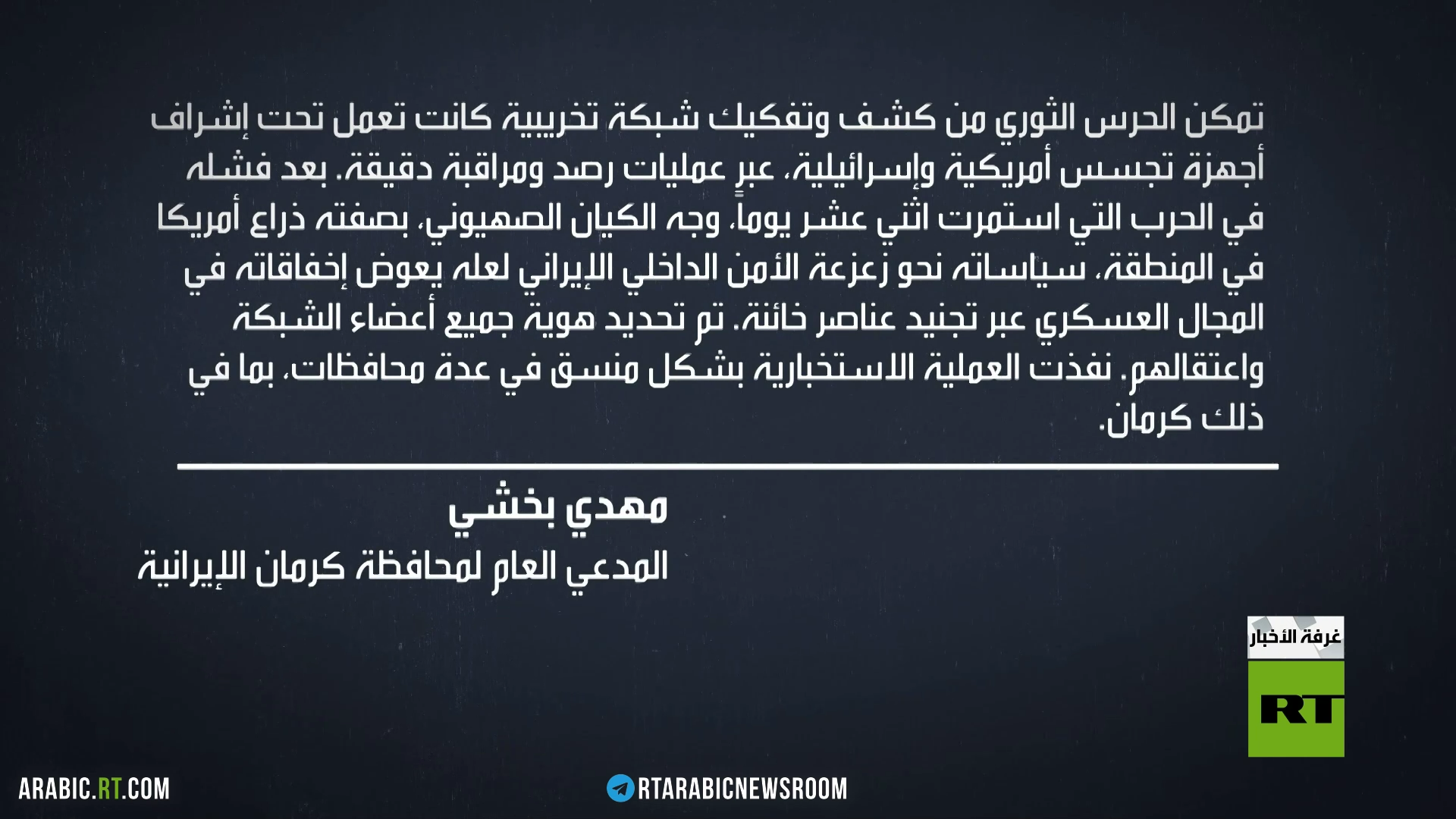 إيران تعلن تفكيك شبكة تجسس