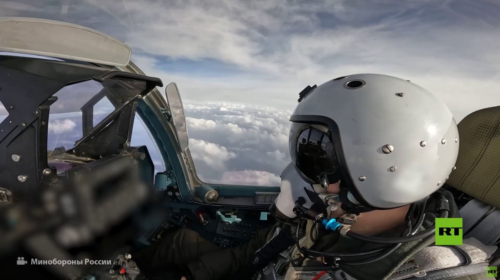 مشاهد لمقاتلات "سو-35" الروسية في منطقة العملية العسكرية الخاصة