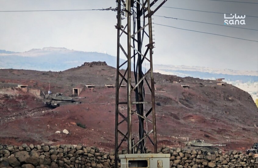 "سانا": قوة إسرائيلية مؤللة تتوغل في قرية الصمدانية الشرقية بريف القنيطرة