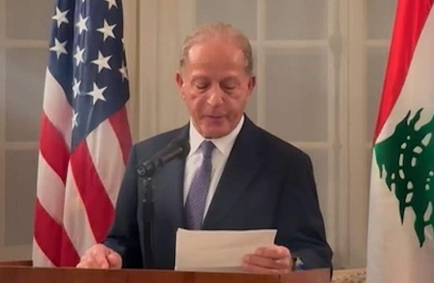 السفير الأمريكي يعرب عن دعمه لفتح قنوات الحوار بين بيروت وتل أبيب