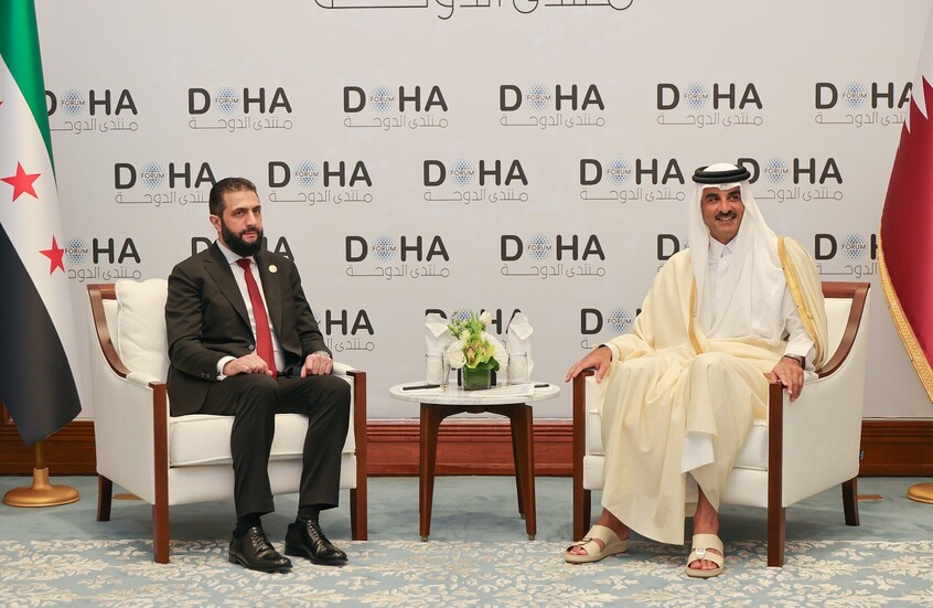 لقاء خاص يجمع الرئيس السوري وأمير قطر في الدوحة (صور)