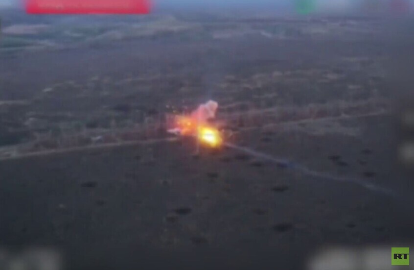 مشاهد لقصف بالمدفعية الروسية ذاتية الحركة لمواقع قوات كييف في دونيتسك