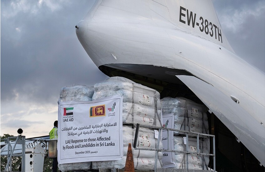 الإمارات ترسل طائرة مساعدات إنسانية إلى سريلانكا