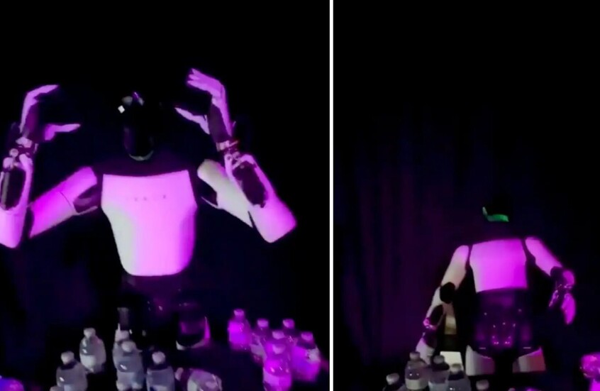 "إيماءة غريبة" لروبوت تسلا البشري قبل سقوطه تثير ضجة واسعة