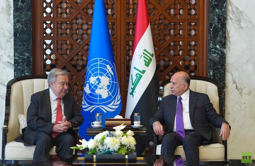 غوتيريش يصل العراق للمشاركة في مراسم انتهاء مهمة "يونامي"