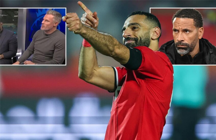 "هل سمعت أغنية محمد صلاح".. موقف محرج بين ريو فرديناند وجيمي كاراغر بسبب صلاح (فيديو)