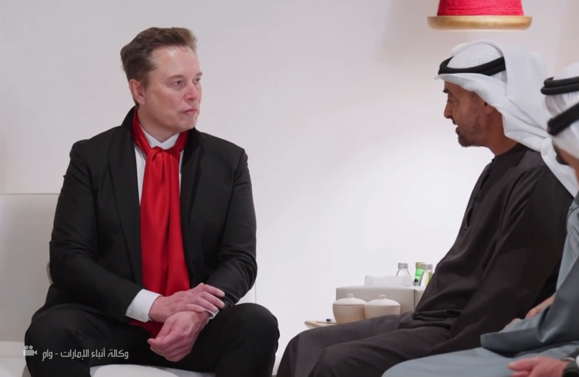 مشاهد للقاء الشيخ محمد بن زايد آل نهيان بـ إيلون ماسك في أبوظبي