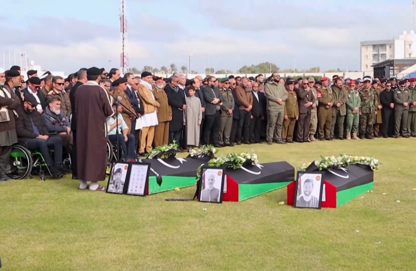 تشييع جثمان رئيس أركان حكومة الوحدة الوطنية الليبية في مصراتة