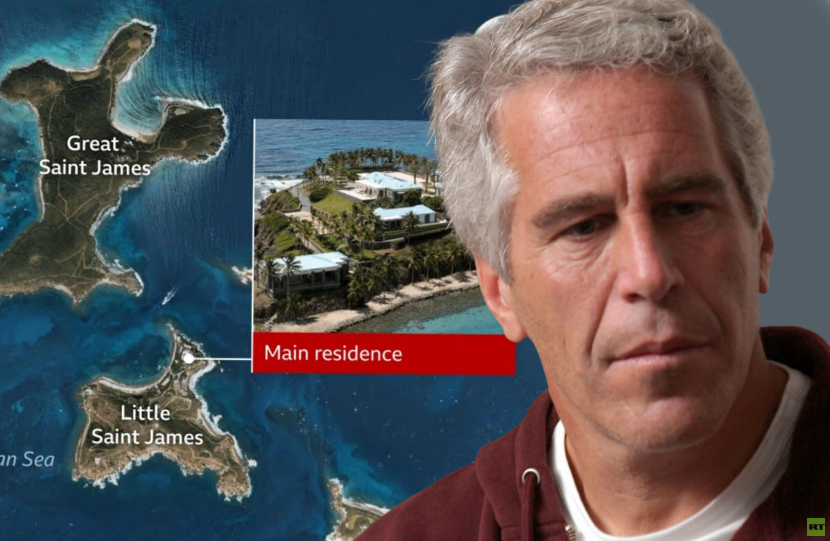 مشاهد لأول مرة من داخل جزيرة المجرم الجنسي إبستين.. أقنعة على الجدران وكرسي مريب (فيديو)