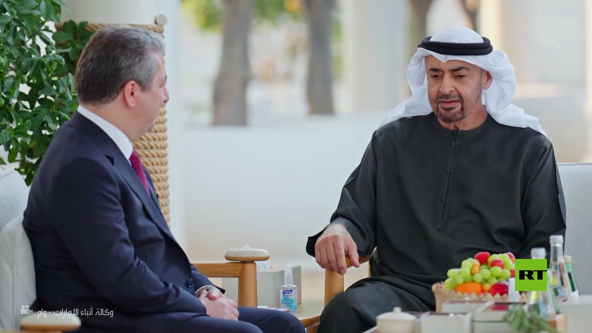 رئيس الإمارات يستقبل رئيس حكومة إقليم كردستان العراق في أبوظبي