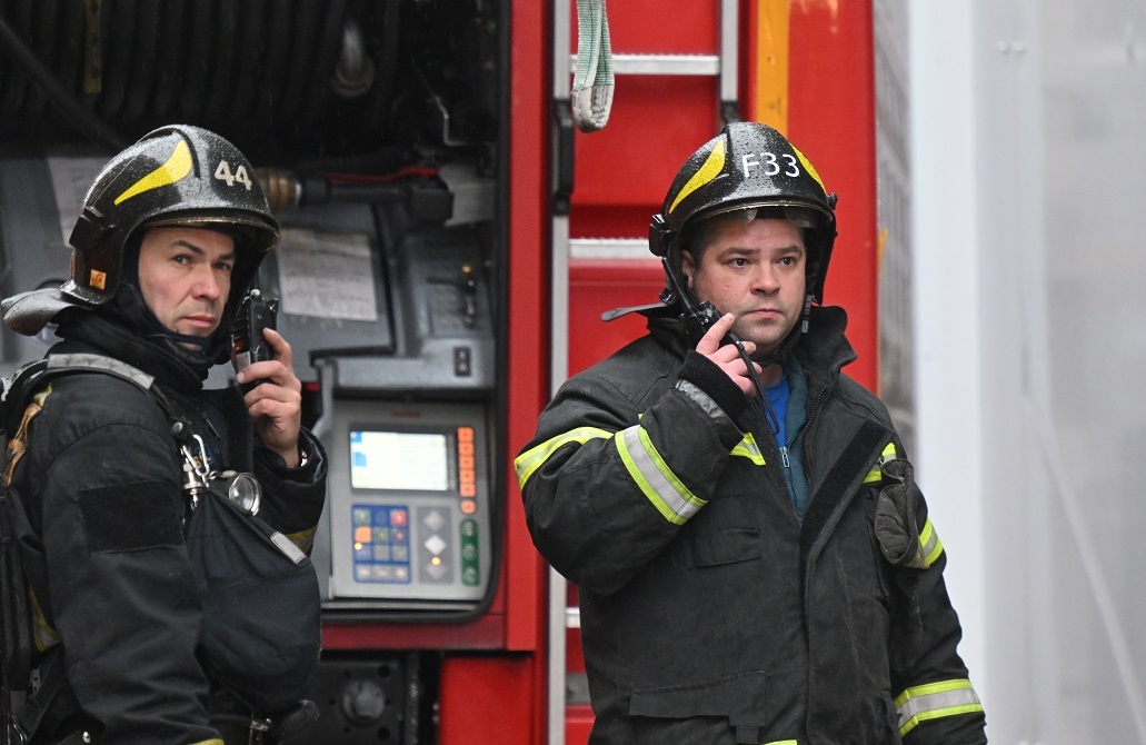 حريق في أحد مراكز الأعمال في موسكو (فيديو)
