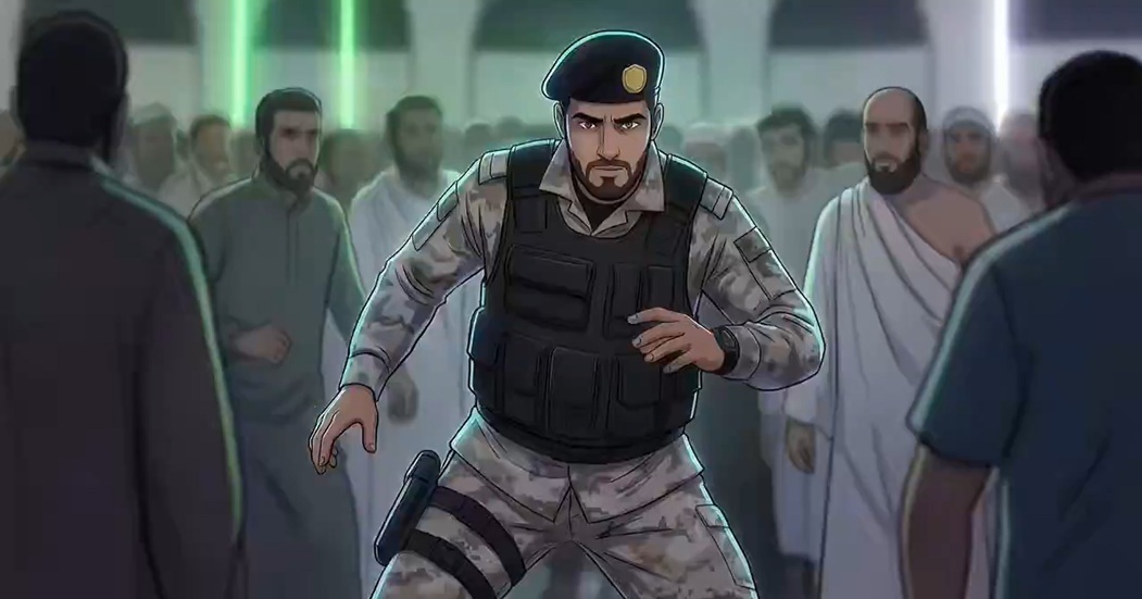 مولد بالذكاء الاصطناعي.. تفاعل واسع مع فيديو وثق لحظات إنقاذ رجل أمن لمعتمر سقط من دور علوي في الحرم