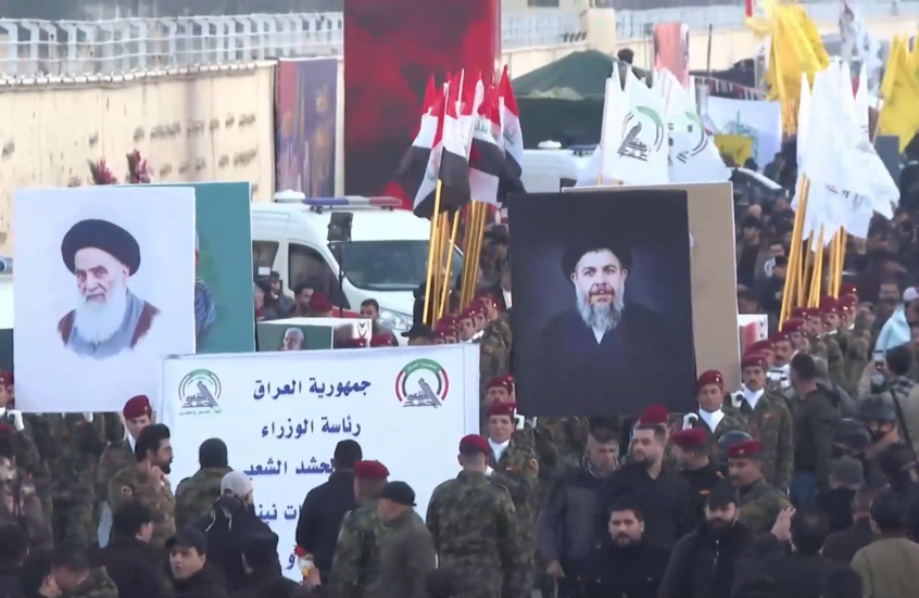 المئات يحيون ذكرى مقتل قائد الحرس الثوري الإيراني ورئيس قوات الحشد الشعبي في بغداد