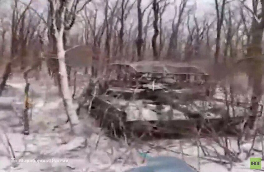 مسيرات روسية تدمر دبابة أوكرانية في مقاطعة خاركوف