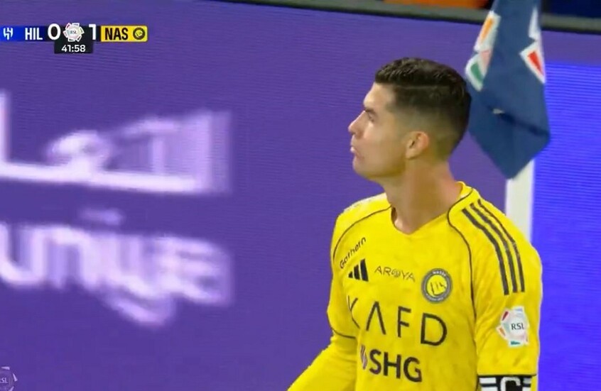 شاهد.. رونالدو يهز شباك "الزعيم"