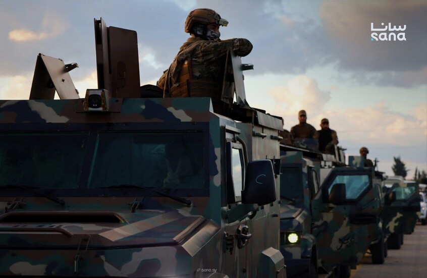 الجيش السوري يرسل تعزيزات من محافظة اللاذقية باتجاه دير حافر في ريف حلب الشرقي (صور)