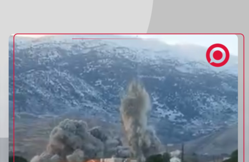 غارات إسرائيلية تستهدف مبنيين سكنيين في بلدة سحمر شرق لبنان