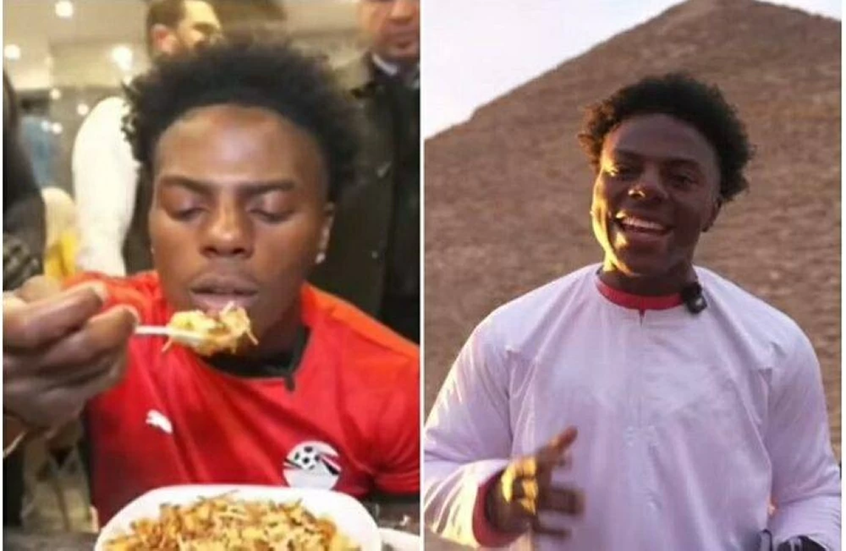 سبيد يثير ضجة في مصر بفيدوهات بجوار الأهرامات والكشري