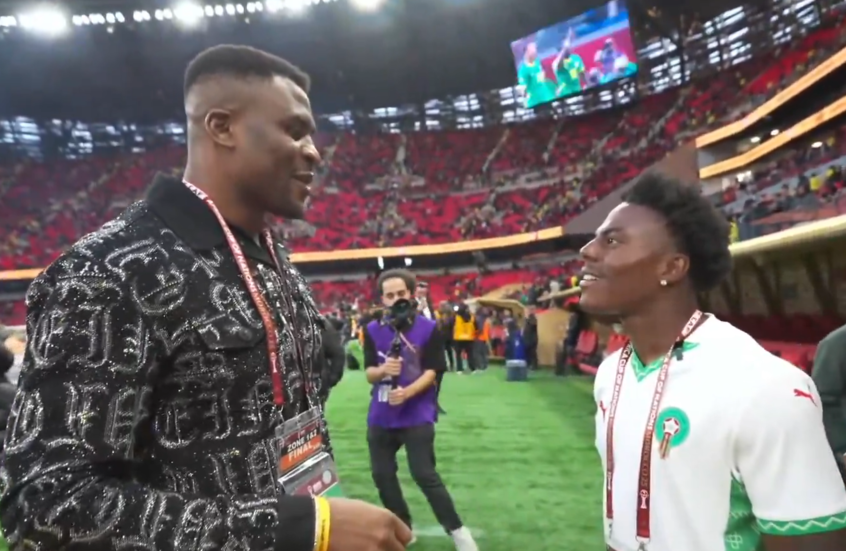 أسطورة "UFC" نغانو يطرح اليوتيور العالمي "سبيد" أرضا بضربة واحدة في نهائي كأس أمم أفريقيا (فيديو)