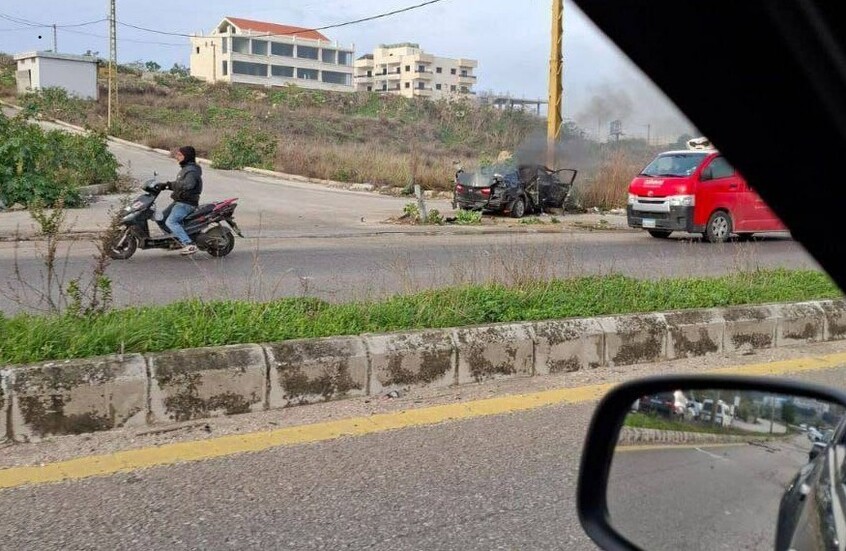 مقتل شخص باستهداف مسيّرة إسرائيلية سيارة في جنوب لبنان