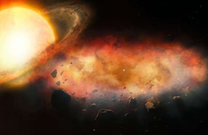 رصد سحابة معدنية في الفضاء