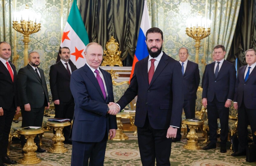 الرئاسة السورية: الشرع أكد خلال الاجتماع مع بوتين على أهمية دور روسيا في دعم وحدة سوريا واستقرارها