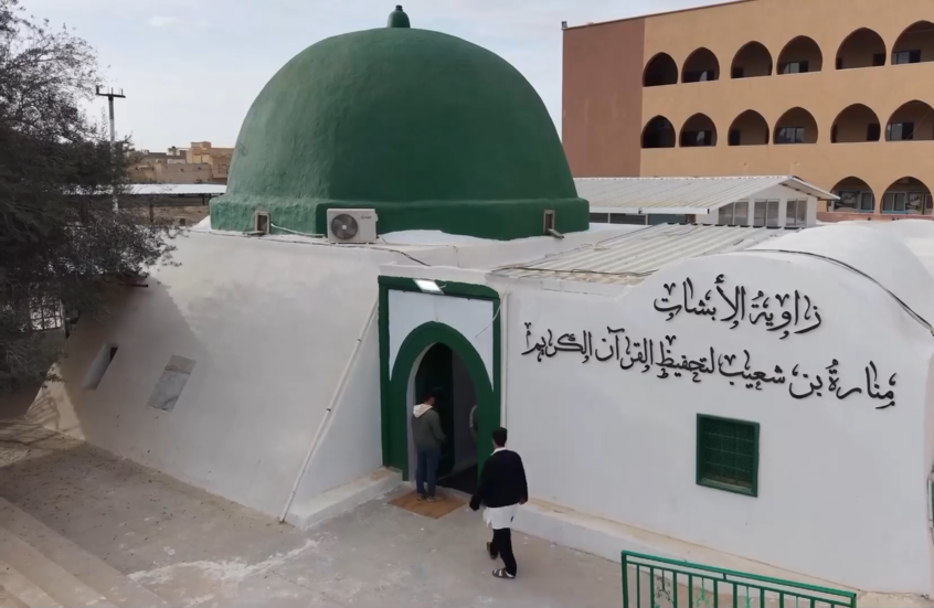 زاوية الأبشات بالزاوية – منارة بن شعيب لتحفيظ القرآن: تاريخ معماري وروحي في ليبيا
