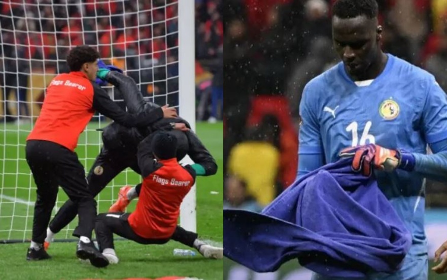 "امسحوا دموعكم بمنشفتي".. حارس نيجيريا يسخر من المغرب بعد "فضيحة منشفة حارس السنغال"!