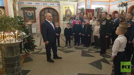 بوتين يوجه رسائل وحدة وفخر خلال قداس عيد الميلاد: محاربو روسيا يؤدون رسالة مقدسة والنصر واحد للجميع