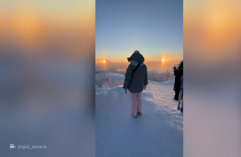 ظاهرة بصرية "الشمس الكاذبة" في سماء مورمانسك شمال روسيا