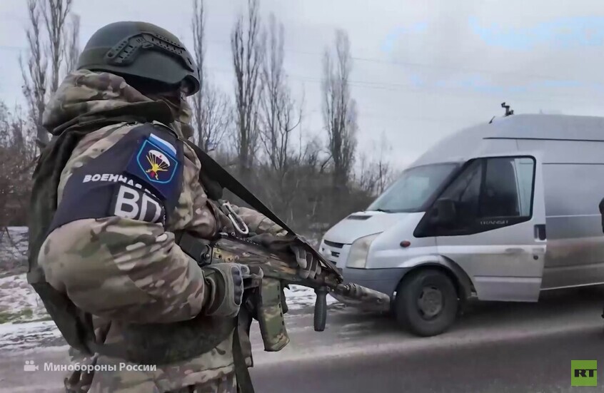 مشاهد قيام ضباط الشرطة العسكرية بأداء مهامهم لضمان الأمن والنظام في زابوروجيه وخيرسون