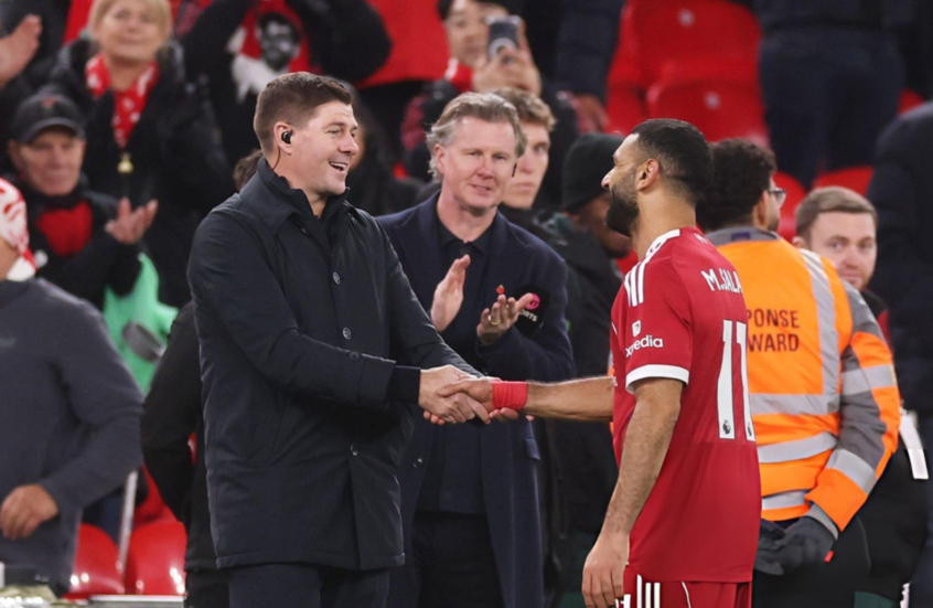 أول تعليق من جيرارد على تحطيم محمد صلاح رقمه القياسي مع ليفربول