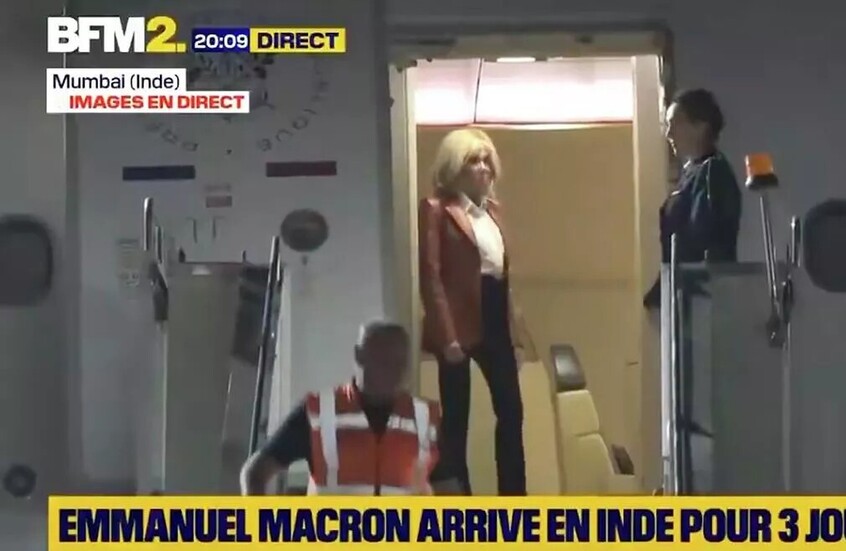 "ماذا حصل هناك بحق الجحيم؟" سياسي فرنسي يسخر من ماكرون وزوجته في الهند