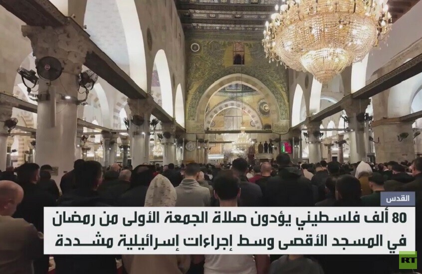 80 ألفا يؤدون صلاة الجمعة الأولى بالأقصى