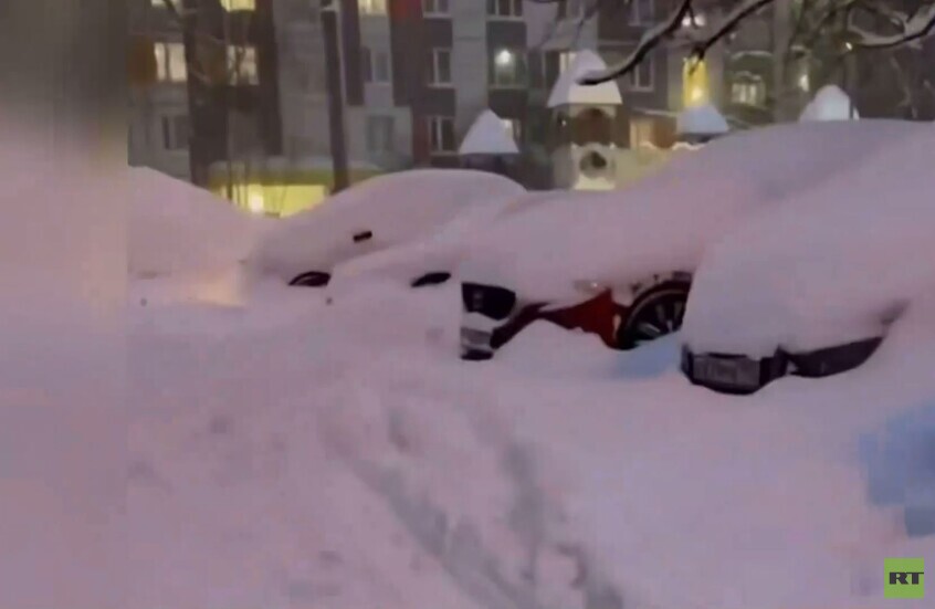 موسكو تحطم الرقم القياسي لعام 1966 بارتفاع الثلوج