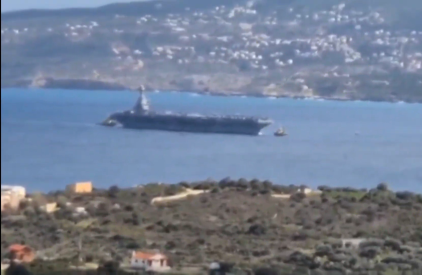 رصد حاملة الطائرات الأمريكية في طريقها إلى الشرق الأوسط