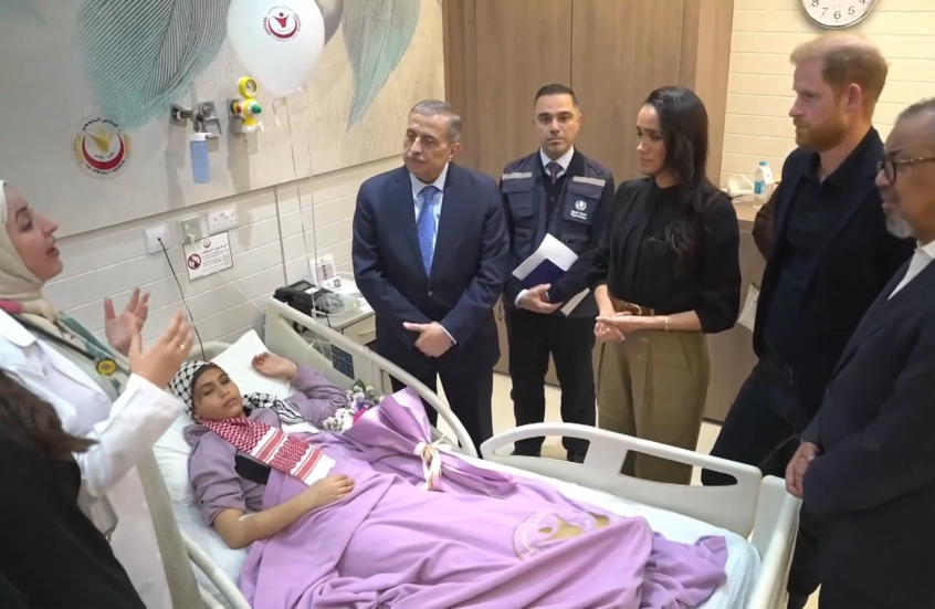 الأمير هاري وميغان ماركل يزوران المرضى من غزة في  مستشفى عمّان