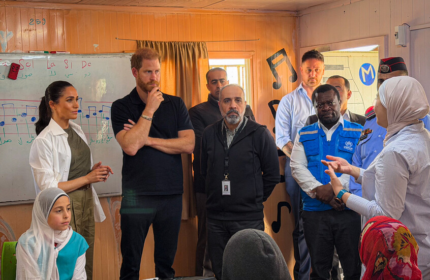 هاري وميغان في مخيم الزعتري بالأردن (صور+ فيديو)