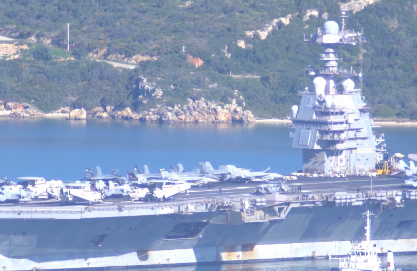 أكبر حاملة طائرات أمريكية تغادر جزيرة كريت متجهة إلى الشرق الأوسط