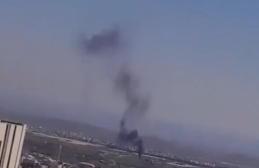 سقوط صاروخ اعتراضي في إربد  شمال الأردن (فيديو)